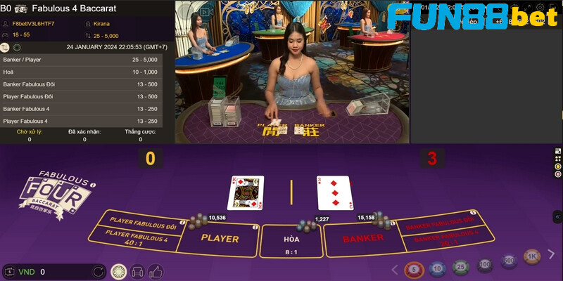 Tham gia casino tại palace Fun88 chỉ cần thực hiện 4 bước